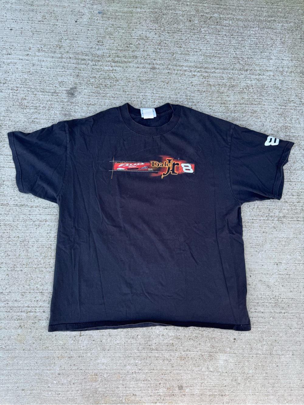 Vintage Dale Earnhardt Jr Faded Black T Shirt Number 8 Bud Racing Mens XL